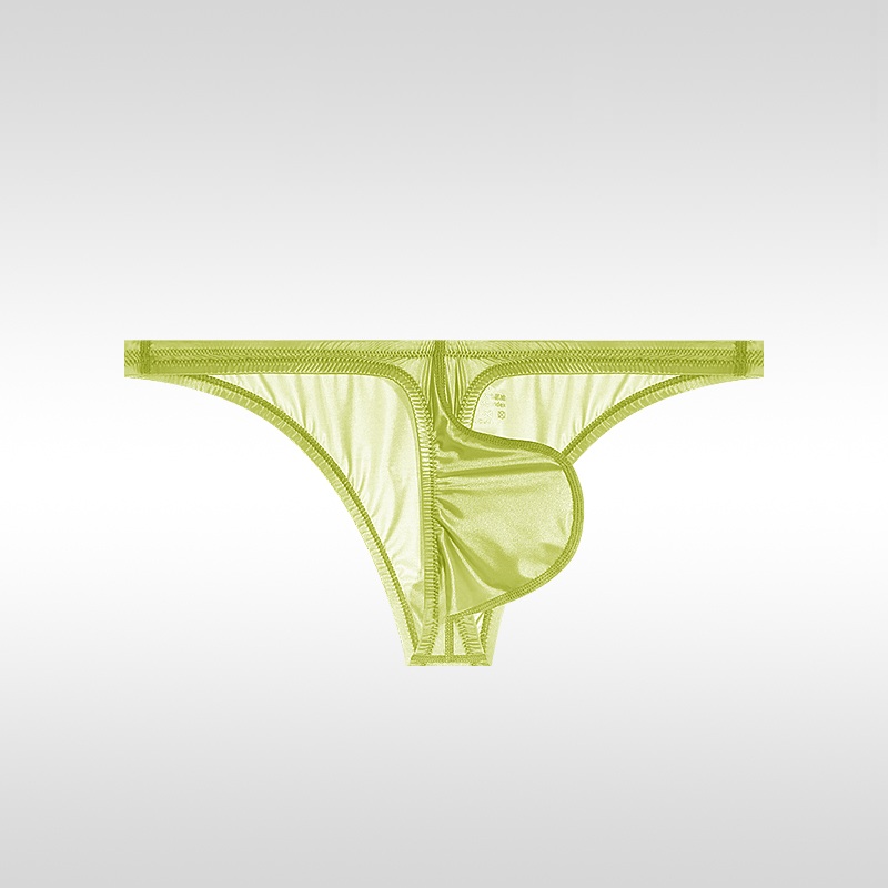 Men S Low Rise Bikini Sexy Ice Silk Breathable Briefs