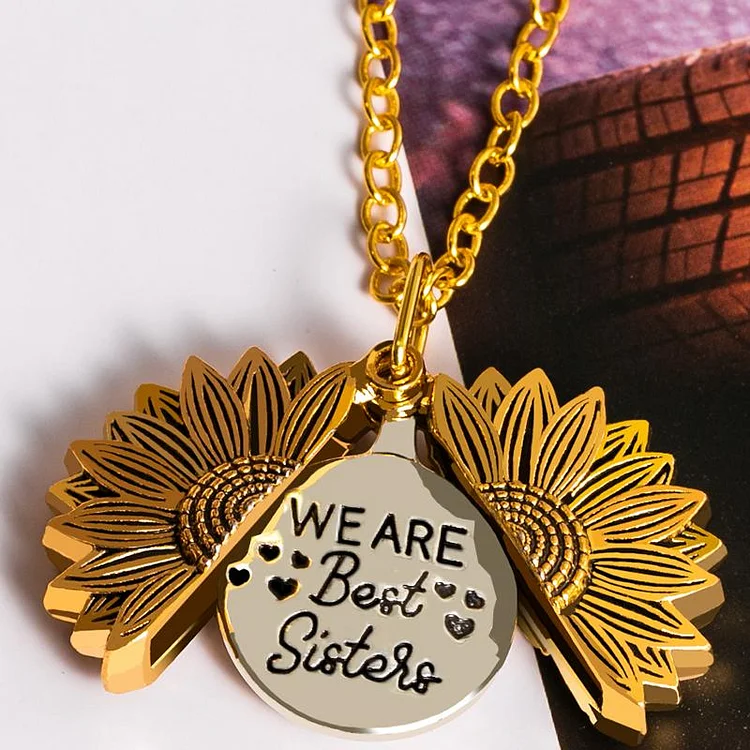 We Are Best Sisters Because Everyone Else S**ks Sunflower Necklace