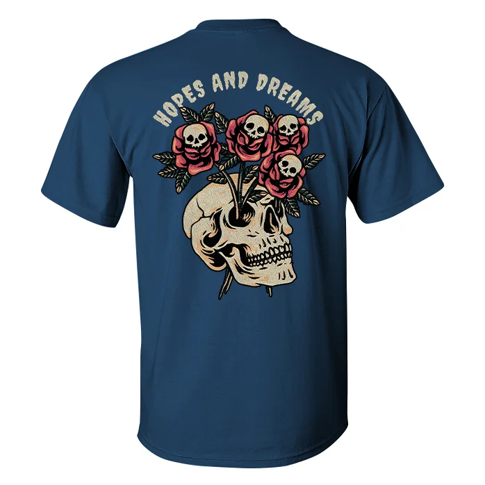 Hopes And Dreams Printed Skull Men's T-shirt