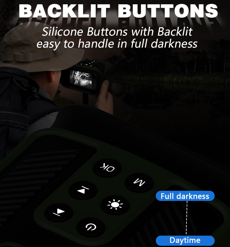 BekinTek Night Vision Binoculars 5000mAh Rechargeable Telescope NVG Infrared Goggles Full Dark Observing Scope 7x IR Adjustment 8x Digital Zoom 2.5K Video Playback 40M Photo 3 Inches Large HD Screen with 32G TF Card for Camping Hiking Surveillance 7