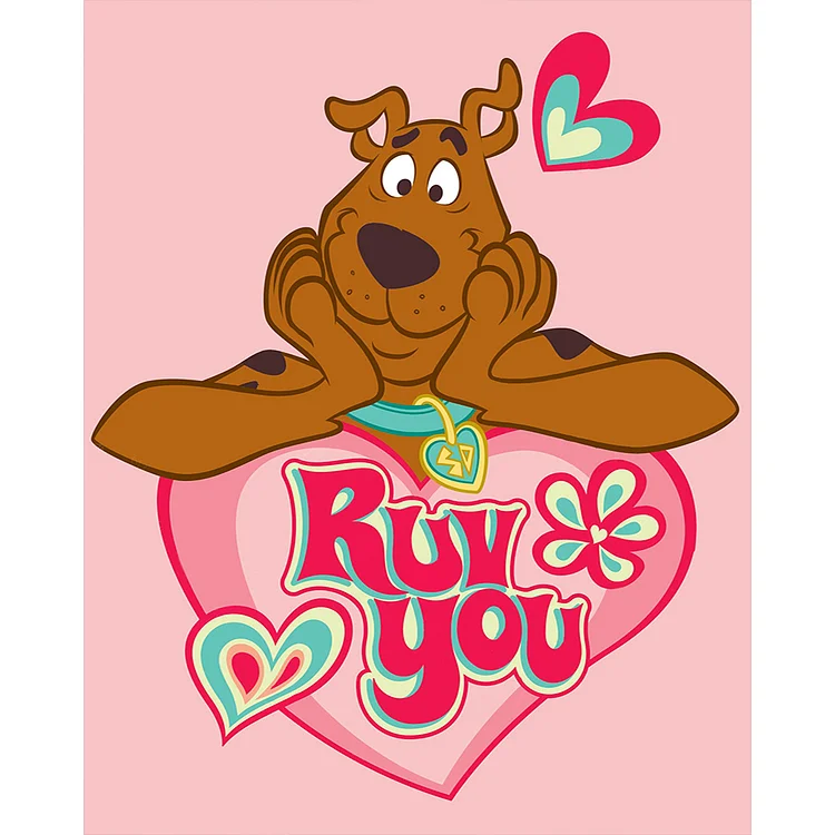 Scooby Doo Valentine'S Day 40*50CM (Canvas) Full Round Drill Diamond Painting gbfke