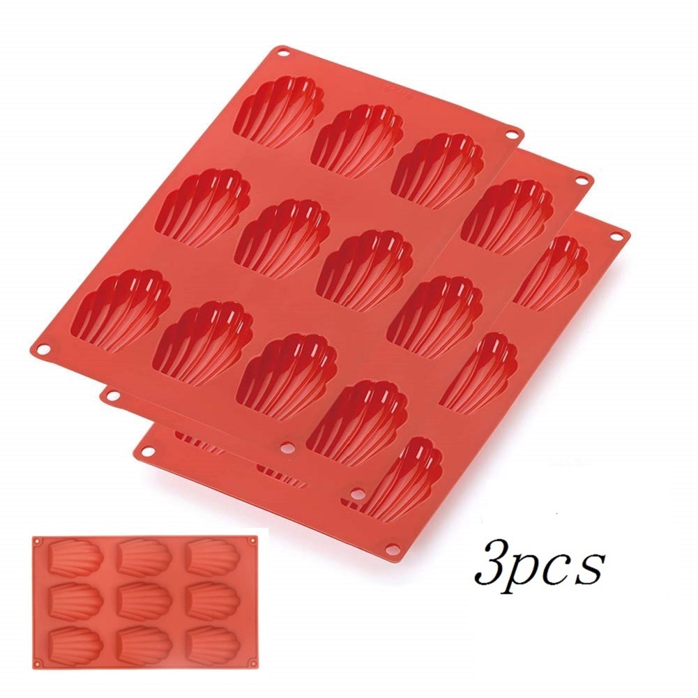 3pcs 9 German Madeleine Mould with Shell Silicone Biscuit Mould Brick Red, 501 Original
3pcs 9 German Madeleine Mould with Shell Silicone Biscuit Mould Brick Red, 501 Original