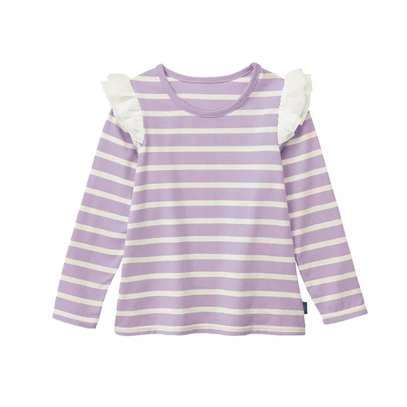 【18M-10Y】Girls' Simple Fashion Long Sleeve T-Shirt