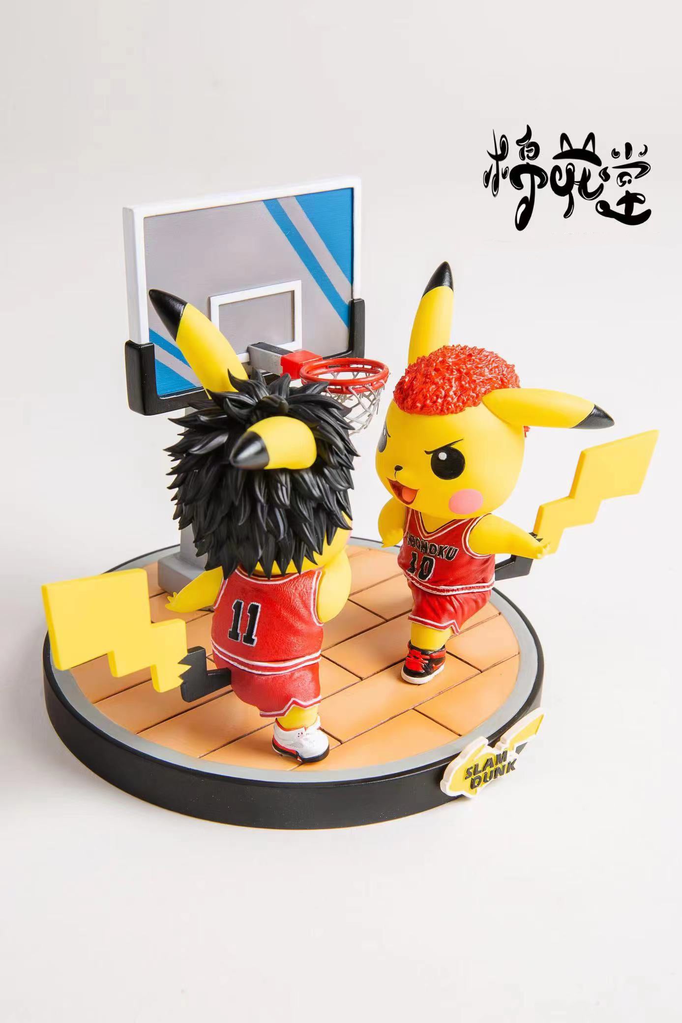 Kaede Rukawa Hanamichi Sakuragi Cosplay Pikachu SLAM DUNK Pokemon Resin Statue MianHuaTang