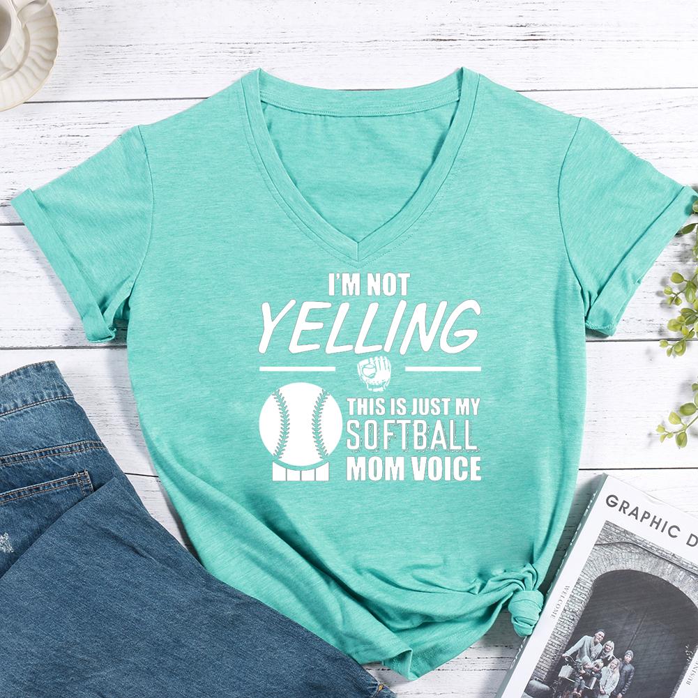 softball V-neck T Shirt-Guru-buzz