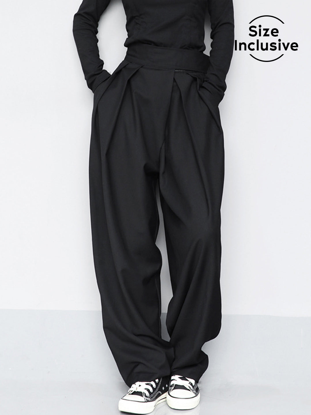 HookandLoop Fastener Wide Leg Velcro Pants