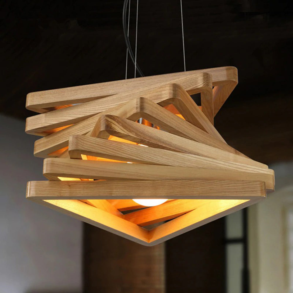 Spiral Design Triangle Pendant Light
