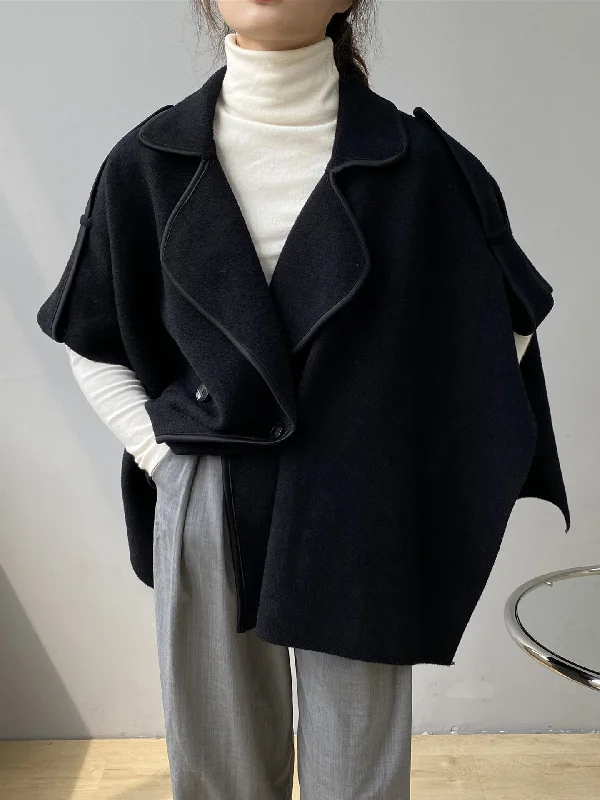 Urban Roomy Buttoned Split-Joint Cape