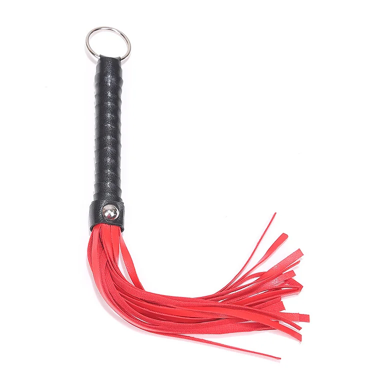 Metal Ring Floggers Black Red Color Adult Toy