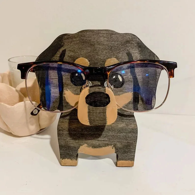 Hans-Handmade Dachshund Glasses Stand Art Gift