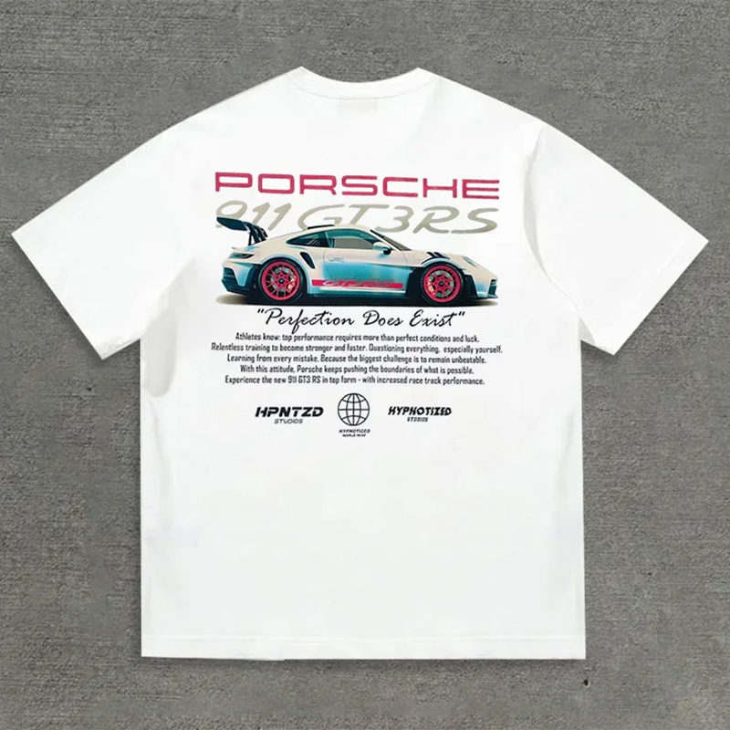 Porsche 911 GT3RS Printed Men's Oversized T-Shirts - Devcarry