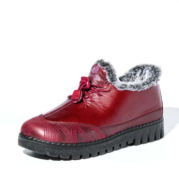 Faux Leather Water Resistant Snow Booties