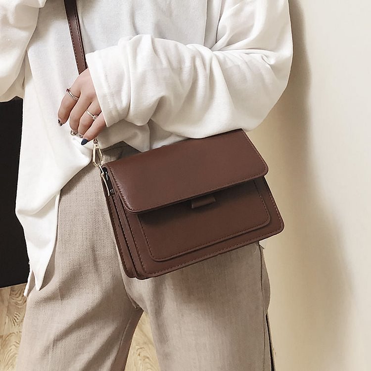 Faux Leather Flap Cover Shoulder Bag YP172