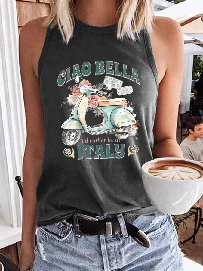 Women's Ciao Bella I'd rather be in Italy Travel Vest socialshop