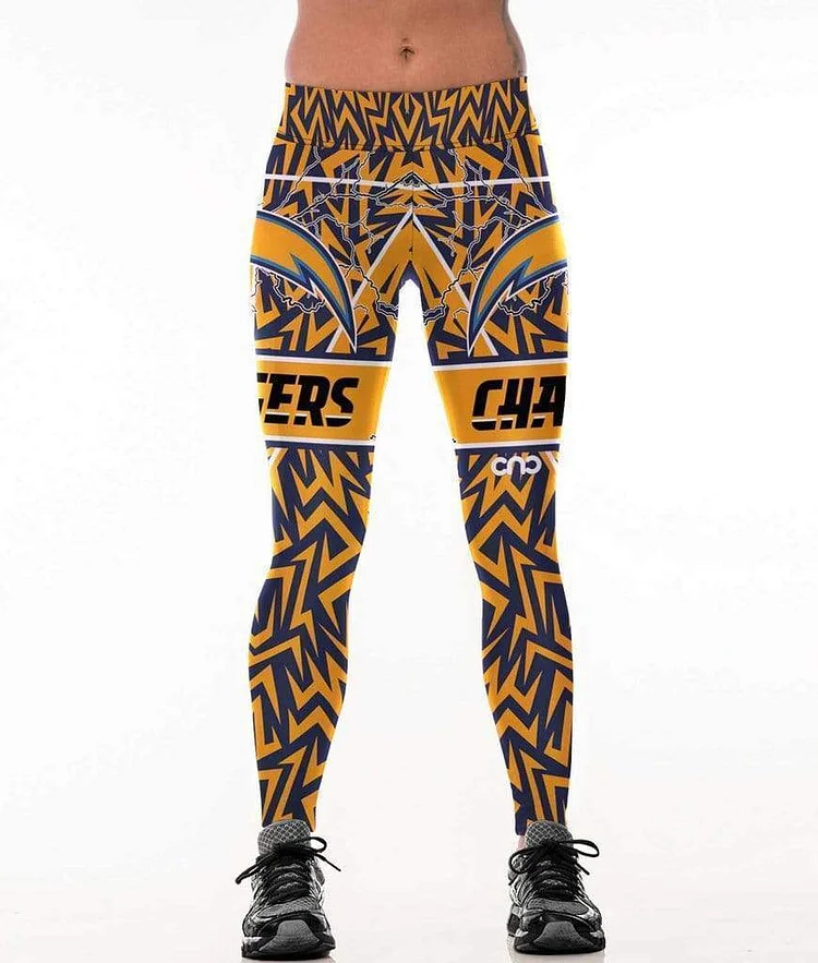 CHARGERS Digital Printed Tight-fitting Yoga Pants