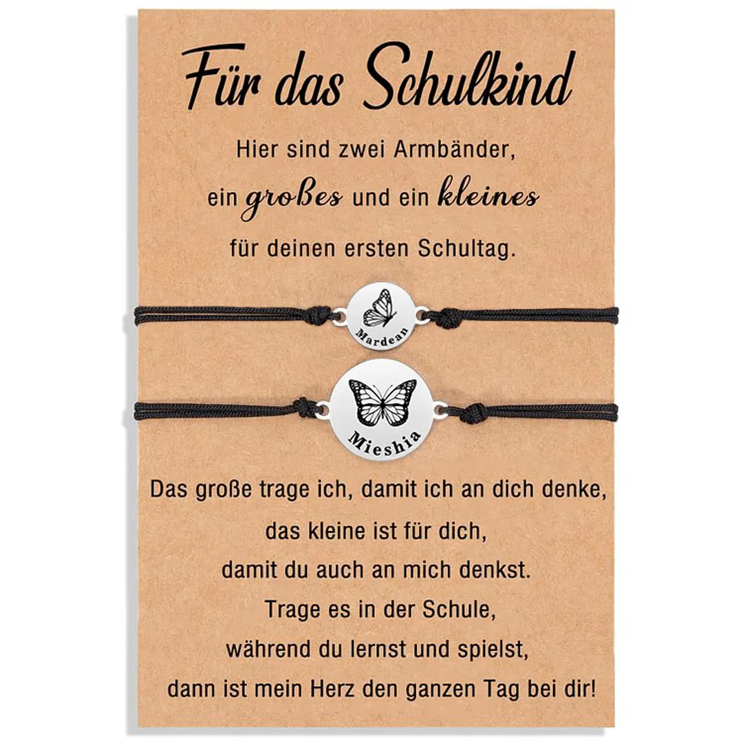 Schulkind Arband ädchen Geschenke, 2 Stück Schuztengel Arband Schulkind Aa, Engel Arbänder