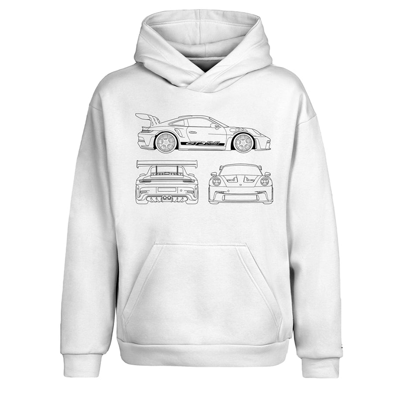 GT3 RS Blueprint Printed Men's Hoodie - Devcarry
