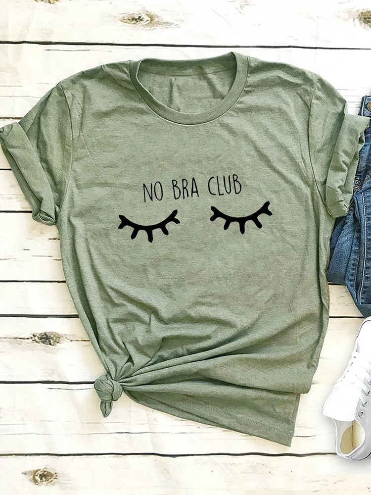 Bestdealfriday No Bra Club Graphic Tee