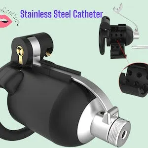pornhint Pornhint Intense Pleasure Chastity Cage with Spikes: Ultimate Male BDSM Adventure, Chastity cage with urethral tube, chasity cage for sissy