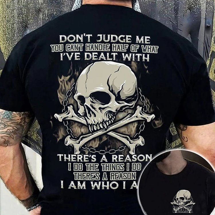 JELLYBUDDY™Skull Bone Don't Judge Me All Over T-Shirt