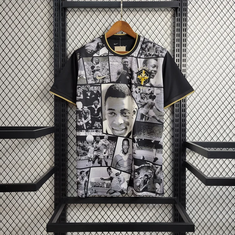 Brazil Pelé Special Limited Edition Shirt Kit - Black