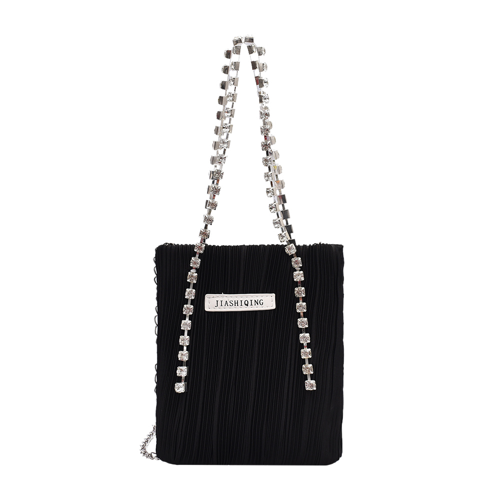 Pleated Shoulder Bags Rhinestone Elegant Chain Crossbody Handbag Tote, Blue, 501 Original
Pleated Shoulder Bags Rhinestone Elegant Chain Crossbody Handbag Tote, Blue, 501 Original