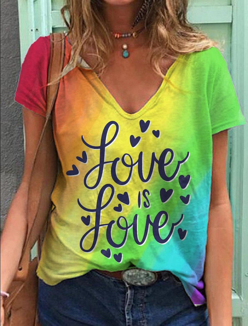 Women's Love is Love Rainbow T-shirt
