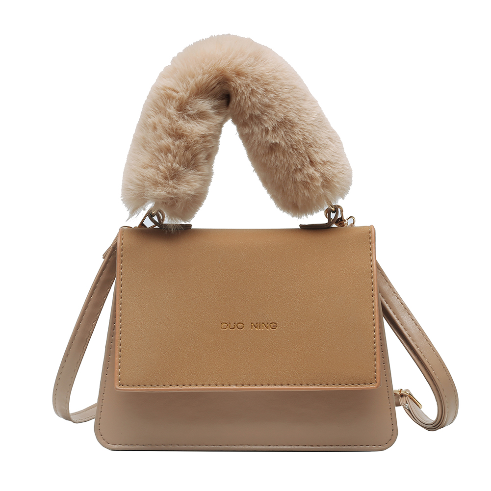 Scrub PU Shoulder Crossbody Bag Plush Solid Top-handle Totes, Camel, 501 Original
Scrub PU Shoulder Crossbody Bag Plush Solid Top-handle Totes, Camel, 501 Original