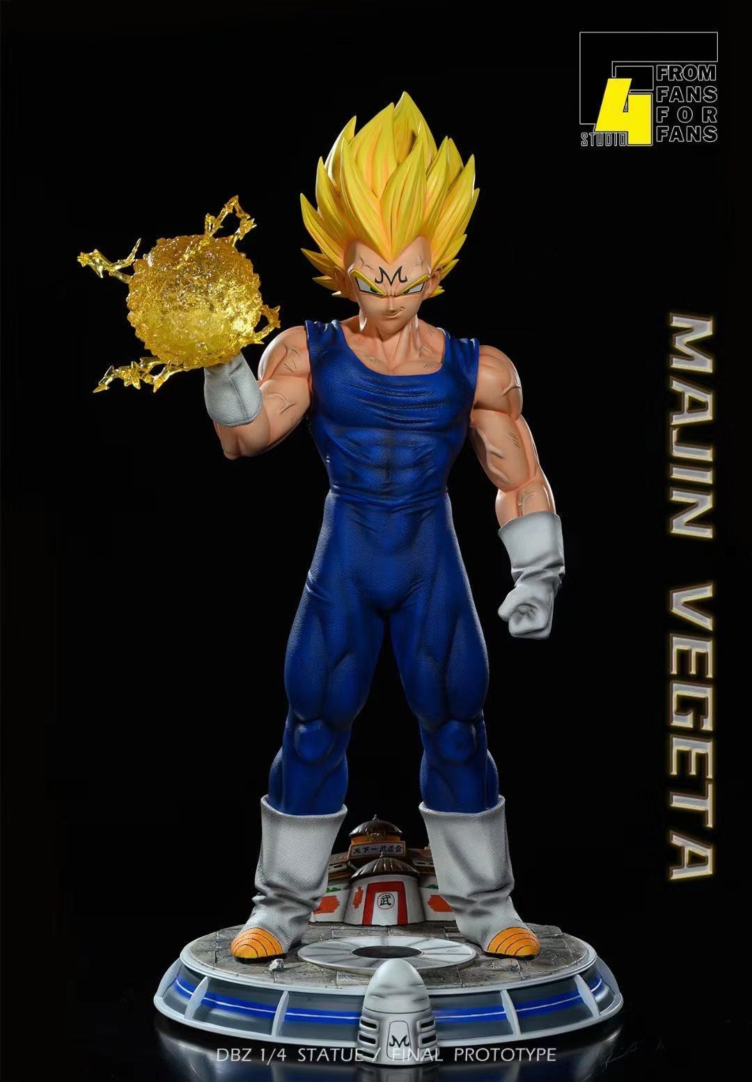 1/4 Scale Majin Vegeta with LED Dragon Ball Resin Statue F4 Studios