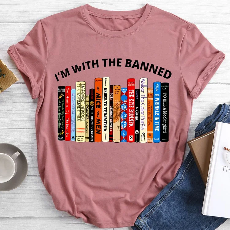 I'm with the bannned Round Neck T-shirt-0021433