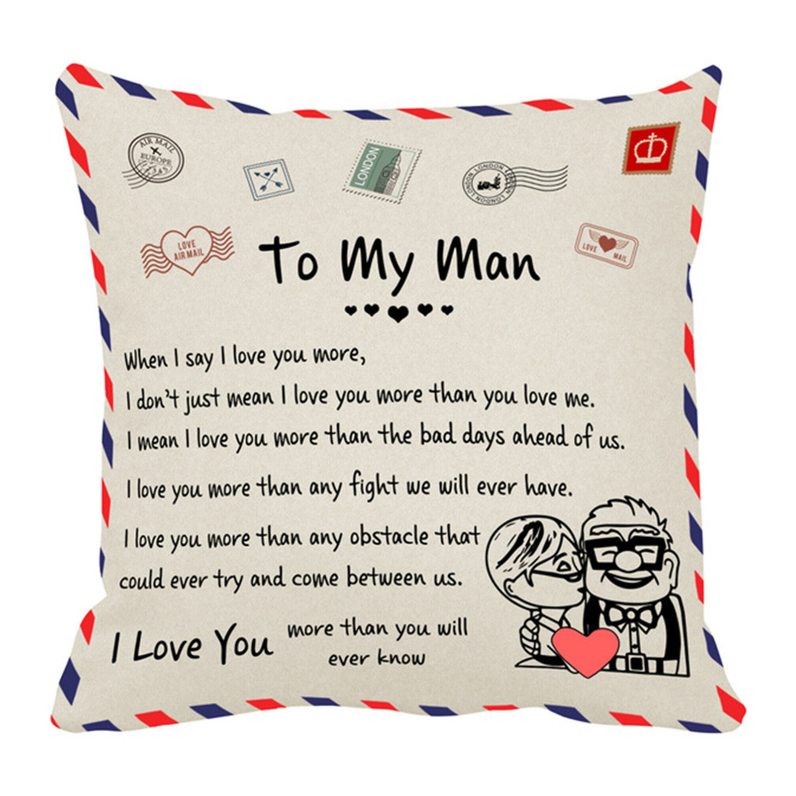 Valentines Pillow Cases 18x18 inch, Cotton Linen Letters Cushion Cover, 501 Original
Valentines Pillow Cases 18x18 inch, Cotton Linen Letters Cushion Cover, 501 Original