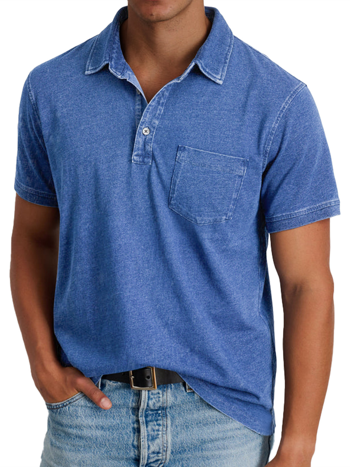 Short-sleeve Polo with buttons main image 0