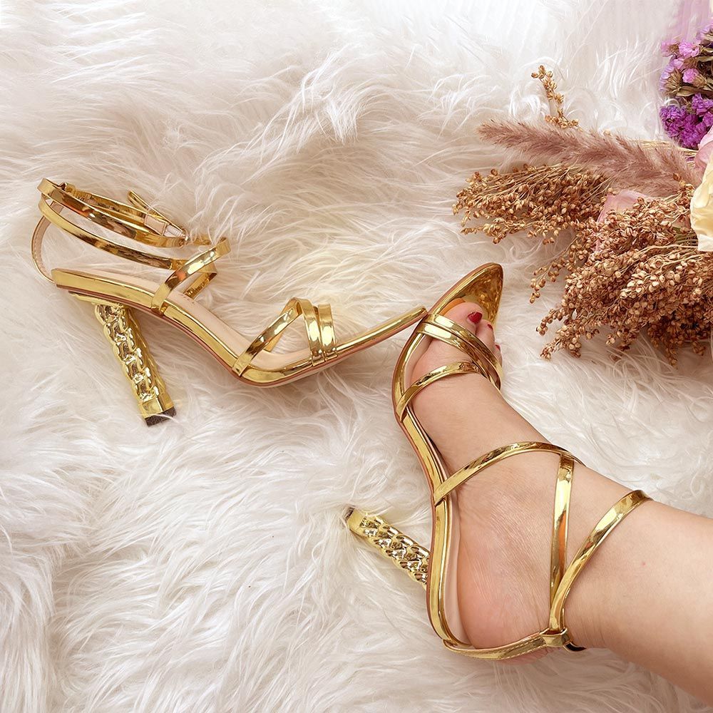 Gold Prom Heels