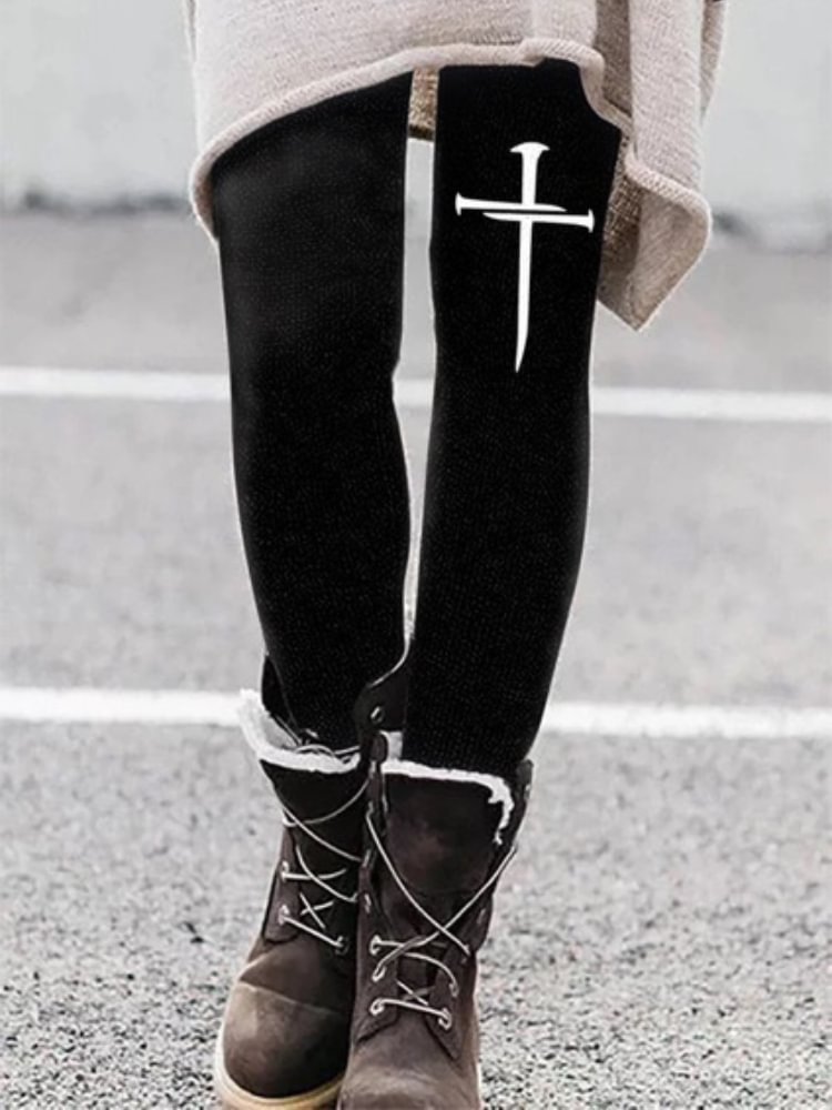 Cross Graphic Comfy Strechy Leggings