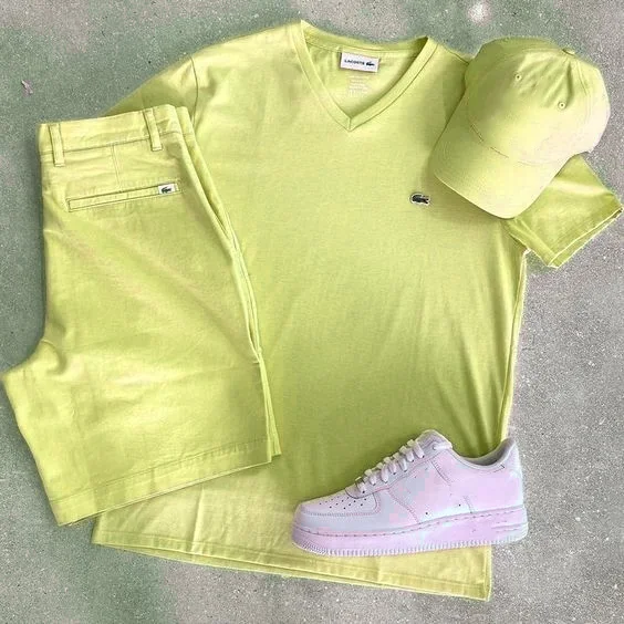 Pink Fashion alligator print short sleeve Shorts Set