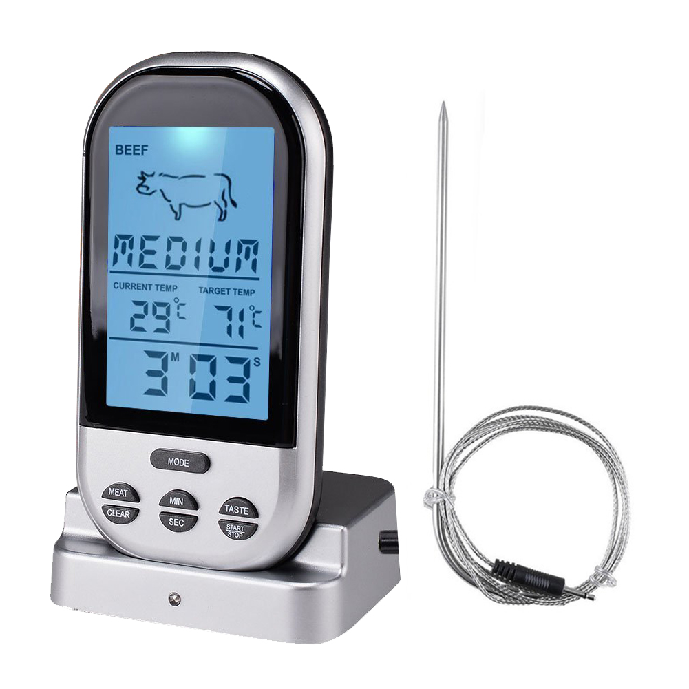 Digital Wireless Oven Thermometer Meat Bbq Grill Food Probe W/Timer Alarm, 501 Original
Digital Wireless Oven Thermometer Meat Bbq Grill Food Probe W/Timer Alarm, 501 Original