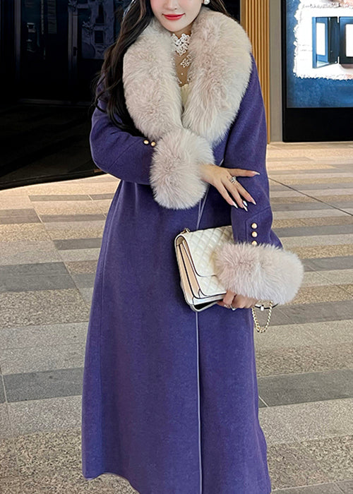 fur collar tie waist coat