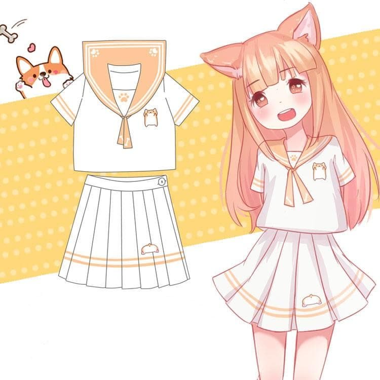 Corgi Sailor Uniform Shirt/Skirt SP1710012