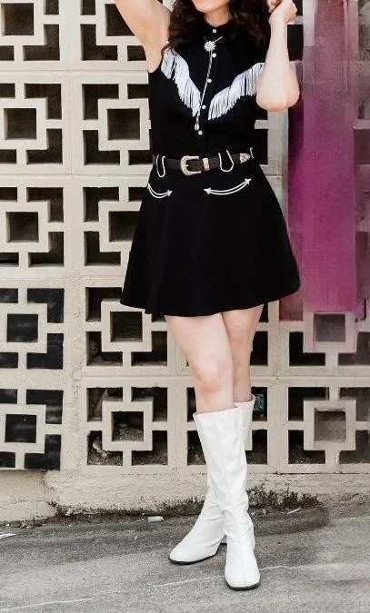 Western Vintage Tank Top Skirt Set