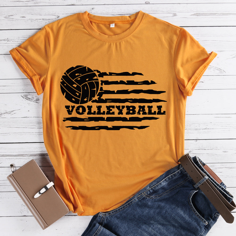Volleyball usa flag T-Shirt Tee -07595-Guru-buzz