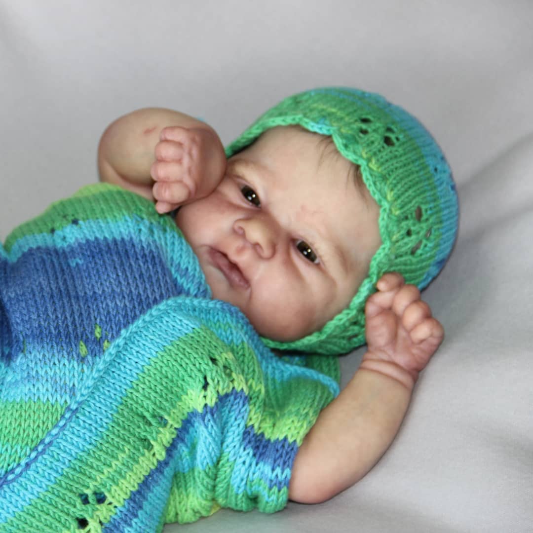 (New Baby Doll Elijah) 17.5" Real Lifelike Newborn Baby Boy Doll Bill