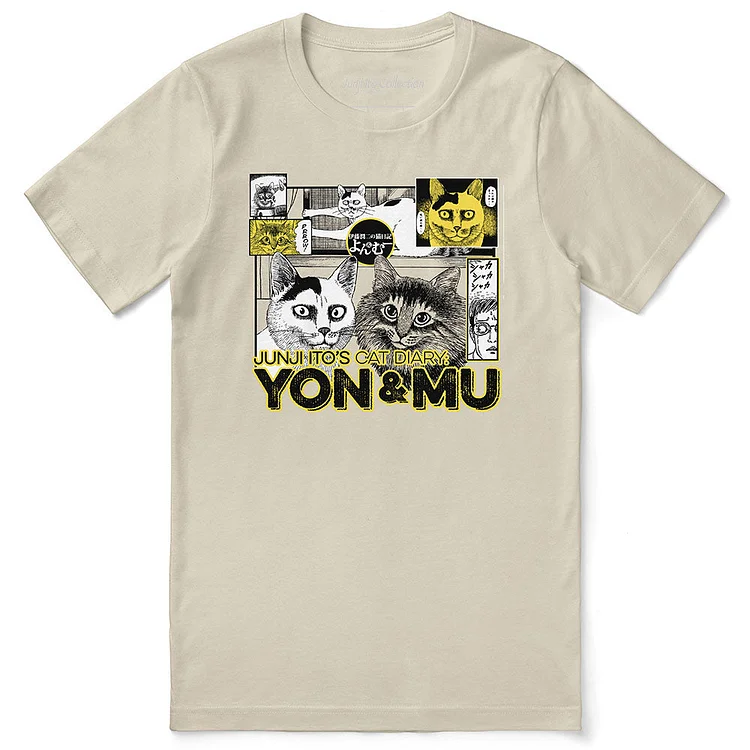 Junji Ito's Cat Diary Yon & Mu Scene T-Shirt