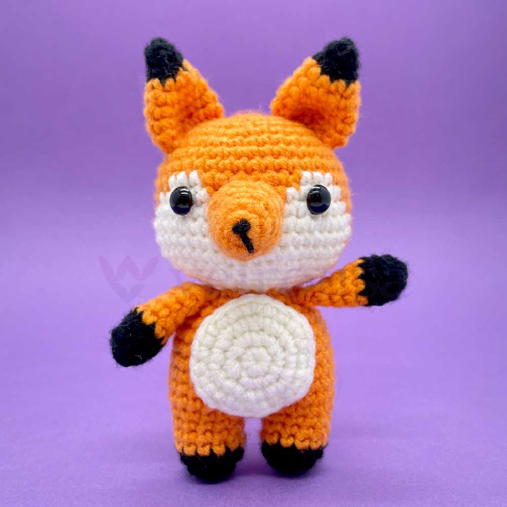 Cute Fox Crochet Kit for Beginners Animals Amigurumi Starter Set for