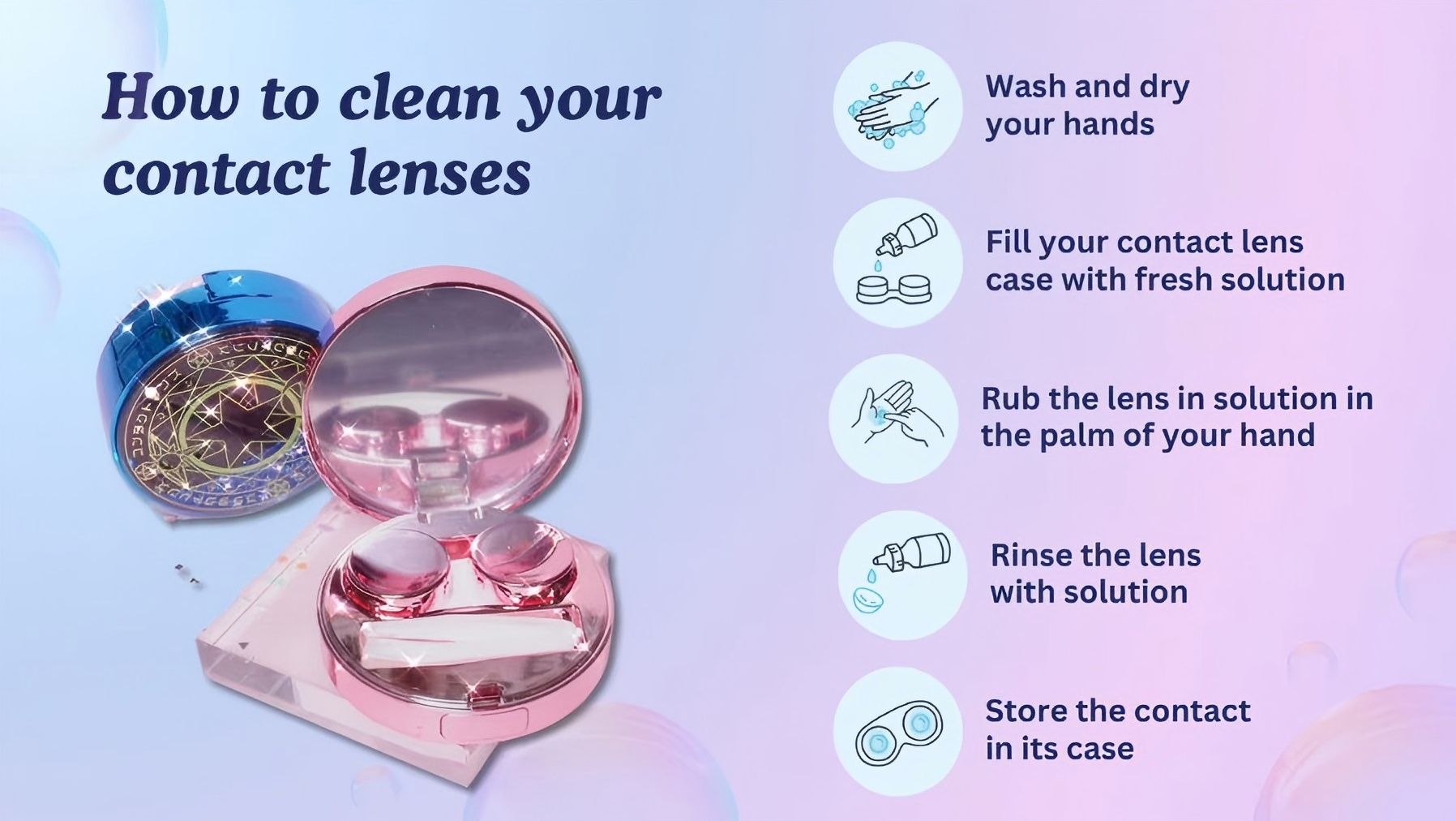 How to clean your contact lenses
