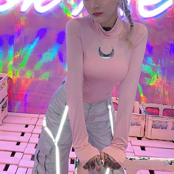 5 Colors Sweet Moon Long Sleeve Shirt SP13449
