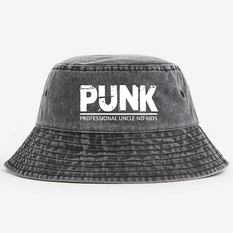 PUNK Professional Uncle No Kids Funny Family Bucket Hat