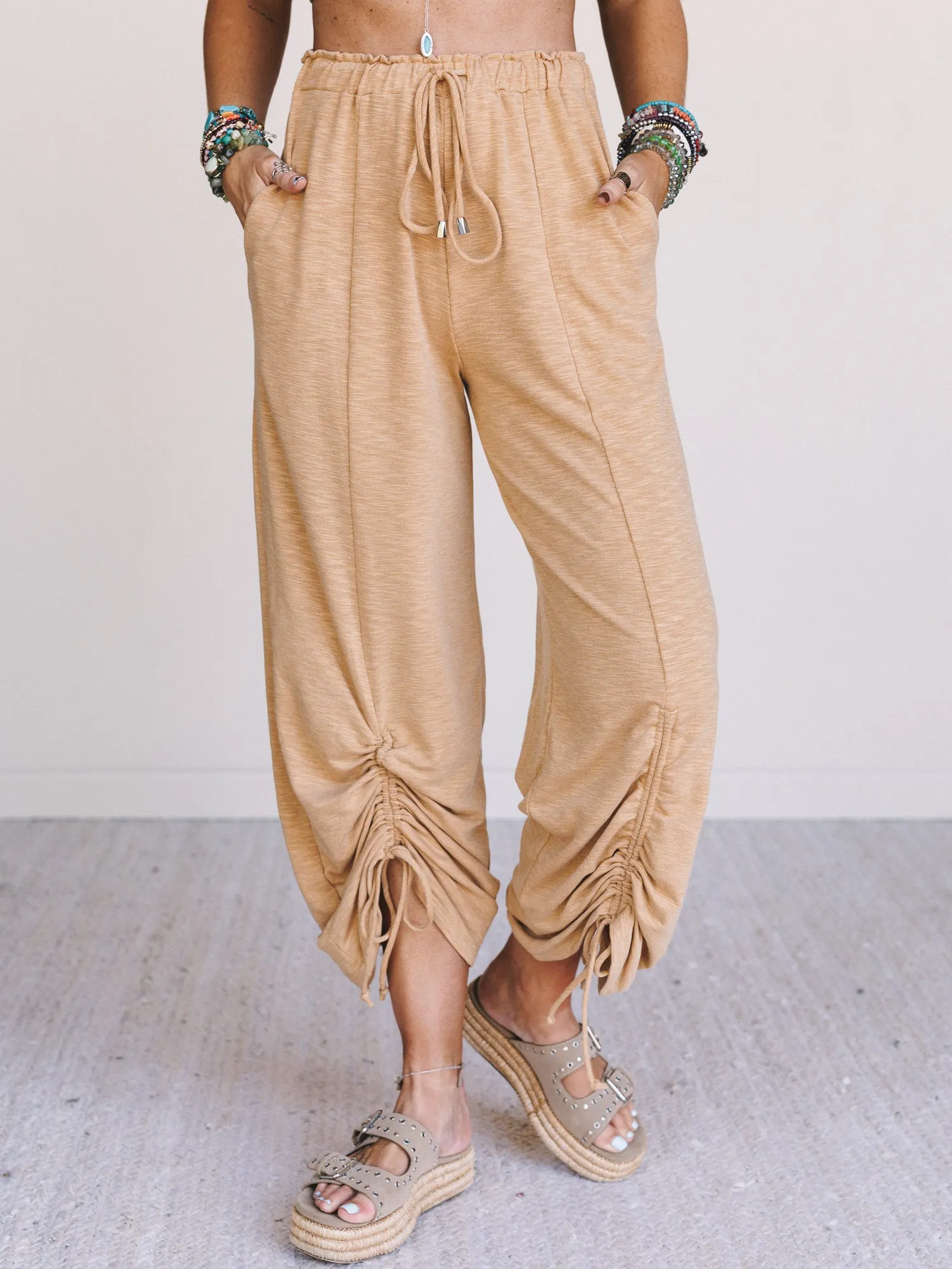 The Nest Solie Cinched Pants - Mustard