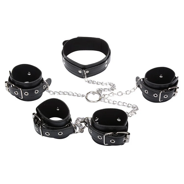 Female Slave Sm Correctional Instruments Of Torture Binding Binding Set Handcuffs Collar Men's And Women's Human Products Husband And Wife Fun Toys