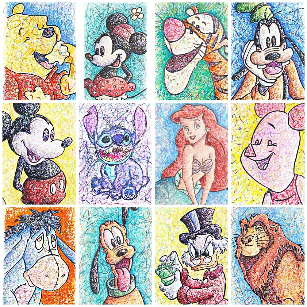 Cartoon Disney Watercolor Full Round Or Square Drill Diamond Painting