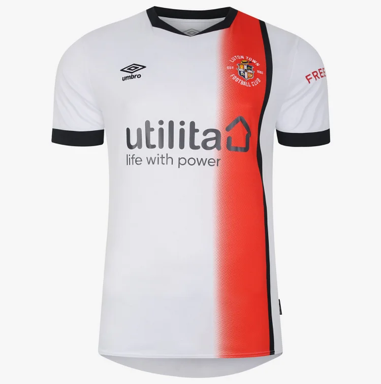 Luton Town Away Shirt Top Kit 2023-2024 - White